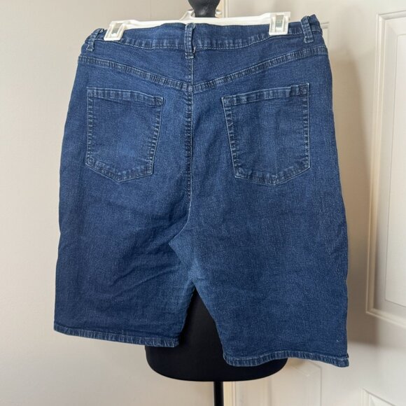 Blue Gloria Vanderbilt Long Shorts, Style Amanda, Size 16 - Picture 9 of 9